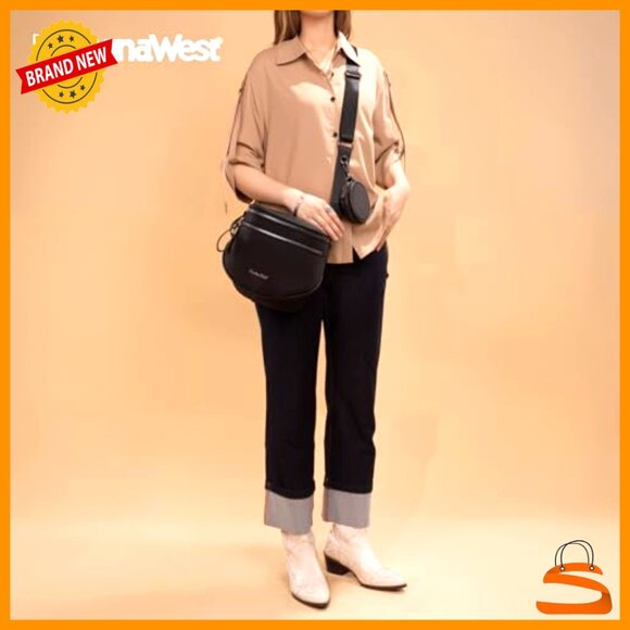 Large Nylon Crossbody Bum Bag with Coin Purse Adjustable Strap Waterproof - Picture 3 of 7